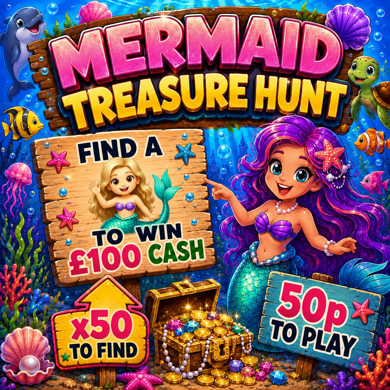 mermaid treasure hunt